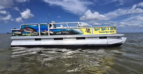 Light Lines Good Times Pontoon Tours From Weekie Wachee to The Gulf!